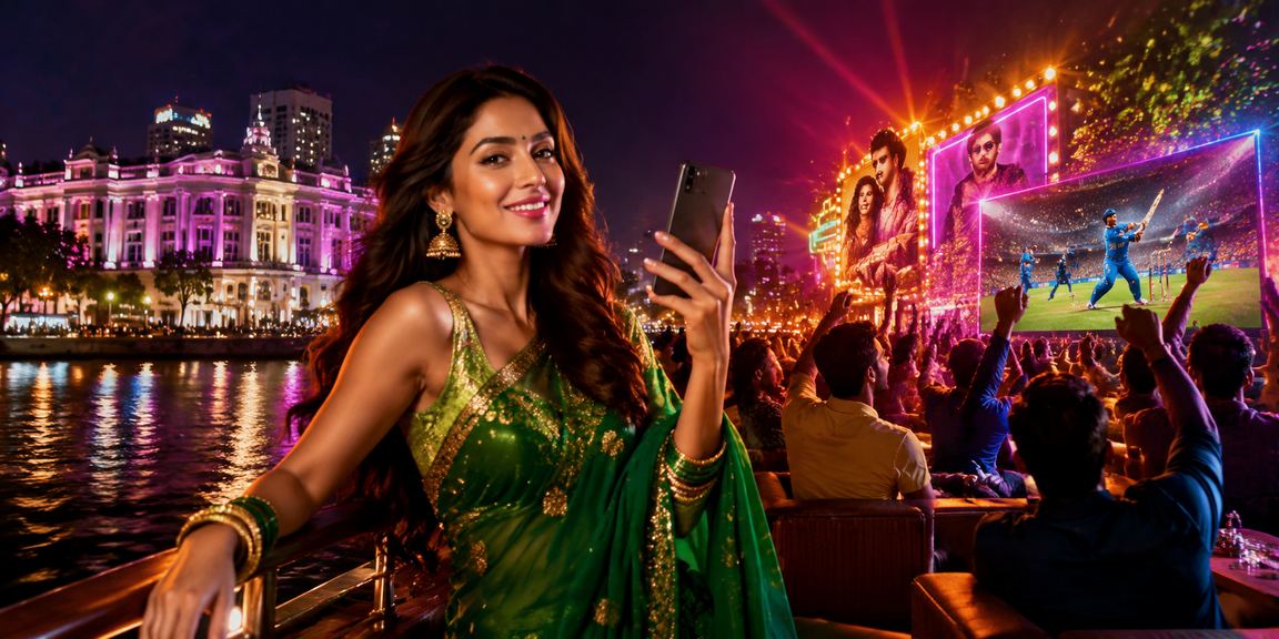 Indian player enjoying mobile betting on cricket and casino platform